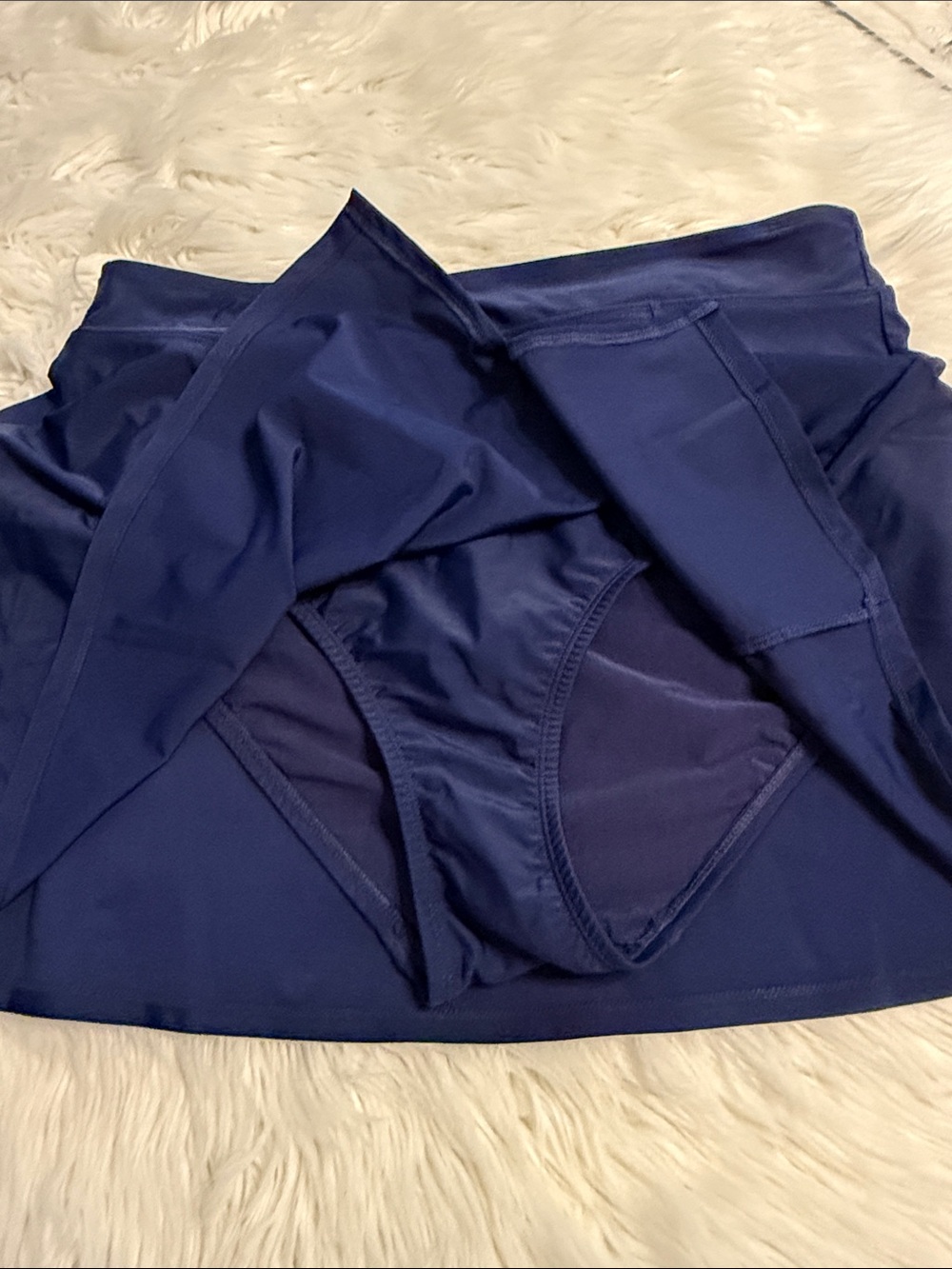 Lands' End Navy A-Line Active Skirt for swim size L brand new length 16” W 32” - Picture 5 of 8